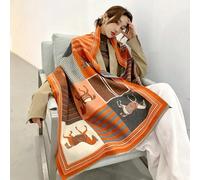 Sciarpa di cashmere invernale da donna di lusso con stampa cavallo scialle femminile sciarpe avvolgenti signora spessa coperta calda regalo Echarpe Pashmina