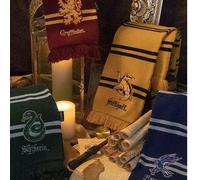 Sciarpa di Harry Potter, collaborazione ufficiale Gryffindor e Serpeverde, misto cashmere con nappe, unisex Tagli UnicaAnimalePoliestere