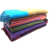 Sciarpa Di Lusso In Yak Wool Etica Tibetana Hippy Funky Festival Coperta N370