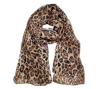Sciarpa di Seta da Donna con Stampa Leopardata 160x70 cm - Stole e Regali