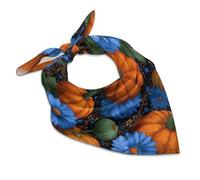 Sciarpa di seta quadrata a pois zucca sciarpa leggera sciarpa autunnale sciarpe avvolgenti per capelli sciarpa traspirante regali per donne uomini, Multicolore, 46x46cm