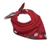 Sciarpa di seta quadrata con fiocco di neve sciarpa leggera sciarpa natalizia sciarpe avvolgenti per capelli sciarpa traspirante regali per donne uomini, Multicolore, 46x46cm