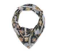 Sciarpa di seta quadrata di modo dell'involucro per le donne per l'inverno 35.4 Pollici Retro Grigio Daisy Flowers chal para mujer