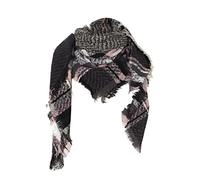 Sciarpa Donna D Autunno Inverno Classica A Quadri Con Frange Morbida E Calda Grande Scialle Triangolare Perfetto Per Halloween E Carnevale Sciarpa Donna Confortevole, Le Noir, Taglia unica