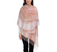 Sciarpa Donna Invernale Caldo, Pashmina Scialle Marmo Rosa Cipria Da Sogno, Classici Lunga Foulard Accessori, Elegante Stola Miscela Di Colori Per Matrimoni Feste Abito Da Sera