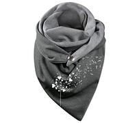 Sciarpa Donna Invernale - Scialli della Sciarpa di Boho della Stampa dell'Annata della Piuma delle Donne avvolge Le Sciarpe Corte Calde di Inverno (B, One Size)