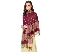 Sciarpa donna Pashmina 100% lana scialle lungo leggero protezione solare scia...