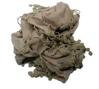 SCIARPA DONNA TRIANGOLO COTONE BEIGE CAMEL T UNITA garza MORBIDA FRESCA LEGGERA