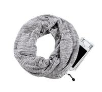 Sciarpa dotata di Tasche,Fascia Collo con Tasca a Zip,Sciarpa da Viaggio - per Escursionismo e Viaggio All'Aperto, per la Conservazione di Telefono, Oggetti di Valore e Chiavi, e per Tutte le Stagioni