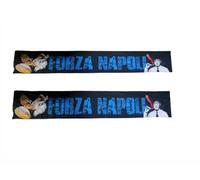 Sciarpa double face tipo raso 125x20 cm citta' di napoli toto' pulcinella