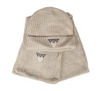 Sciarpa e cappello GUESS uomo completo berretto con risvolto logo ricamato artic