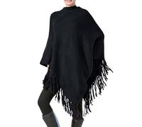 Sciarpa Elegante Donna Cerimonia, Mantella Elegante Donna Cerimonia Invernale Motivo a Quadri Blocchi Di Colore Frontale Aperto Cardigan Coperta Scialle Elegante Maglione Poncho Caldo Otoño Invierno