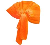 Sciarpa Elegante in Seta Scialle Foulard Coprispalle Stola Cerimonia Matrimonio (arancione)