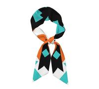 Sciarpa etnica azteca per le donne sciarpe da collo per borse colorate geometriche in raso di seta fascia per lo sport yoga facciale