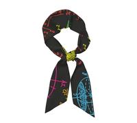 Sciarpa/fascia per capelli leggera e alla moda con scritta "Matematica e Scienza sulla Lavagna Nera" per donna - Sciarpa versatile per il collo, fascia per capelli, cintura e pareo, per tutti i giorn