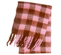 Sciarpa grande e spessa a quadri, sciarpa oversize a quadri colorati con nappe, morbida, calda e spessa, ideale per autunno e inverno, da do