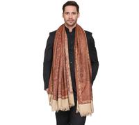 Sciarpa grande in lana fatta a mano da uomo Kani scialle pashmina stola collo...