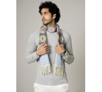 Sciarpa In Cashmere 100% Per Donna E Uomo In Wool Ikat Tessuta Muffler In Lana