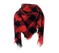 Sciarpa in cashmere da uomo blu a quadri New Thorn, sciarpa quadrata da donna, sciarpa triangolare a scacchi per donna mussola sciarpa donna ruggine, Colore: rosso, Taglia unica