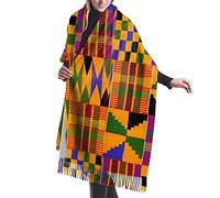 Sciarpa in cashmere tradizionale tribale africana, popolare e culturale, per donna e uomo, leggera, oversize, alla moda, morbida, invernale, con frange, scialle.