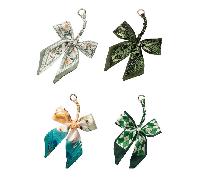 Sciarpa in chiffon con motivo a lettera, ciondolo portachiavi a fiocco di moda virale, accessorio da donna per decorazione borse nero,rosa,rosso,giallo,Verde A,Verde C,Verde B,Verde D,Fiori d'arancio,