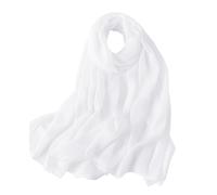Sciarpa in Chiffon Da Donna Calda E Fredda, Accessori Invernali Moda, Regalo Per Donne (Bianco)