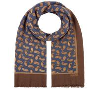 Sciarpa in Lana Fine Paisley by Stetson marrone-blu One Size