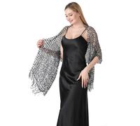 Sciarpa In Paillettes Con Frange Ricamata Per Abito Da Sera Cheongsam