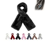 Sciarpa in pelliccia sintetica con tasca nascosta con cerniera per donne, comoda sciarpa morbida con tasca per riporre le mani libere, calda sciarpa invernale con tasca nascosta per telefono e oggetti