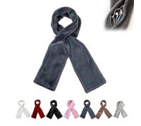 Sciarpa in pelliccia sintetica con tasca nascosta con cerniera per donne, comoda sciarpa morbida con tasca per riporre le mani libere, calda sciarpa invernale con tasca nascosta per telefono e oggetti