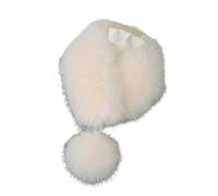 Sciarpa in peluche peloso per donne adolescenti inverno addensare caldo collo avvolgere tutto lo scialle abbinato freddo abbigliamento casual scialle sciarpa scaldacollo ghetta, Tè al latte., Taglia