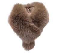 Sciarpa in peluche peloso per donne adolescenti inverno addensare caldo collo avvolgere tutto lo scialle abbinato freddo abbigliamento casual scialle sciarpa scaldacollo ghetta, Colore: caramello