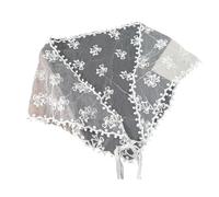 Sciarpa in pizzo in poliestere con grande motivo floreale ricamato foulard per ambiente domestico confortevole ed elegante sala da pranzo runner da tavolo, Fiocco., Taglia unica