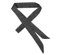 Sciarpa in Raso a Puntini per Donna, Cintura Lunga | Nero, Design Vintage Anni Cinquanta, per Vestiti e Vita, Viaggio e Appuntamenti, Vestibilità Sicura