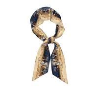 Sciarpa in seta da donna con motivo cavallo che corre nel deserto, sciarpa alla moda, può essere utilizzata come sciarpa per il collo, sciarpa per la testa o come decorazione per cappello.