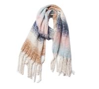 Sciarpa invernale calda compatibile con scialle lungo da donna, sciarpe grandi con frange sfumate, sciarpa spessa per il freddo, coperta, sc