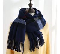 Sciarpa invernale calda, sciarpa a quadri, sciarpa lavorata a maglia spessa e morbida, elegante sciarpa da donna, adatta per viaggiare e spostarsi quando fa freddo, regalo di Capodanno. Alta qualità: 