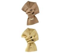 Sciarpa invernale da donna calda con bottoni in legno lavorata a maglia, mantella decorativa, sciarpe invernali abbinate, 2 pezzi - K, Taglia unica