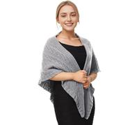 Sciarpa invernale da donna calda medievale vintage lavorata a maglia accogliente scialle avvolgente regalo per la festa della mamma maglione sciarpe triangolari mantello, Grigio