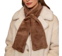 Sciarpa invernale da donna, fascia per il collo con tasca con cerniera, sciarpa calda, per uomo, inverno, freddo, neve, attività all'aperto, viaggi, telefono, oggetti di valore, Marrone, Refer to