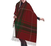 Sciarpa invernale da donna in tartan Clan Carruthers - Sciarpa extra lunga con frange morbide in cashmere a quadri da 71 pollici, leggera e calda, adatta a tutte le stagioni
