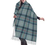 Sciarpa invernale da donna in tartan commemorativo della principessa Diana - Sciarpa extra lunga con frange morbide in cashmere a quadri da 71 pollici, leggera e calda, adatta a tutte le stagioni