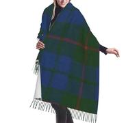 Sciarpa invernale da donna in tartan scozzese Barclay Hunting Ancient Scottish Clan - Sciarpa extra lunga con frange morbide in cashmere a quadri da 71 pollici, leggera e calda, adatta a tutte le stag