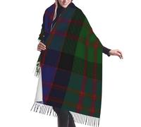 Sciarpa invernale da donna Macdonald Clan Tartan - Sciarpa extra lunga con frange morbide in cashmere a quadri da 71 pollici, leggera e calda, adatta a tutte le stagioni