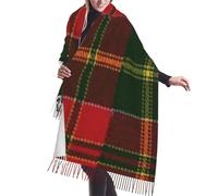 Sciarpa invernale da donna Macdonald Of Kingsburgh Scottish Clan Tartan - Sciarpa extra lunga da 71 pollici con frange morbide in cashmere a quadri, leggera e calda, adatta a tutte le stagioni