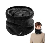 Sciarpa invernale da uomo, calda e spessa per l'inverno, sciarpa invernale termica a doppio strato, per collo invernale, comoda sciarpa, sciarpa per il freddo, Nero , Se référer au descriptif