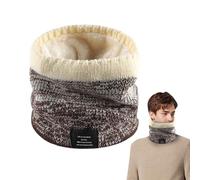 Sciarpa invernale da uomo, calda e spessa per l'inverno, sciarpa invernale termica a doppio strato, per collo invernale, comoda sciarpa, sciarpa per il freddo, Colore panna., Se référer au descriptif