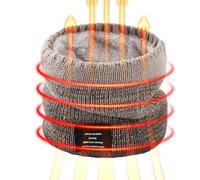 Sciarpa invernale da uomo, calda e spessa per l'inverno, sciarpa invernale termica a doppio strato, per collo invernale, comoda sciarpa, sciarpa per il freddo, grigio, Se référer au descriptif