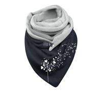 Sciarpa Invernale Donna,Scialli della Sciarpa di Boho della Stampa dell'Annata della Piuma delle Donne avvolge Le Sciarpe Corte Calde di Inverno