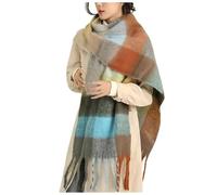 Sciarpa Invernale Donna-Sciarpa Donna Cahmere-Nuova Sciarpa con Frange da Donna Autunno E Inverno Spessa Come Un Plaid Caldo Scialle Coppia Sciarpa (Sky Blue, One Size)